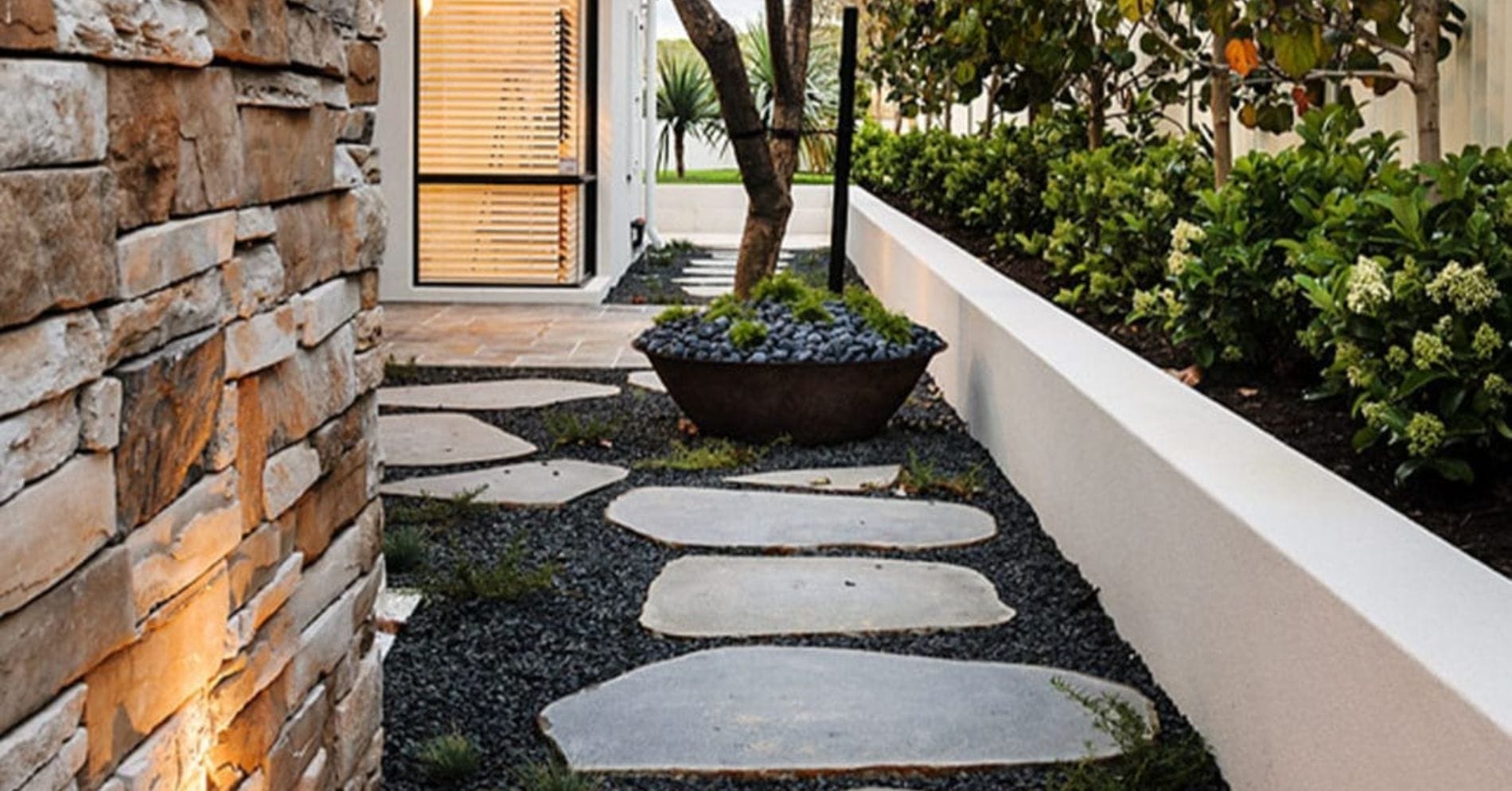 Walkway towards house