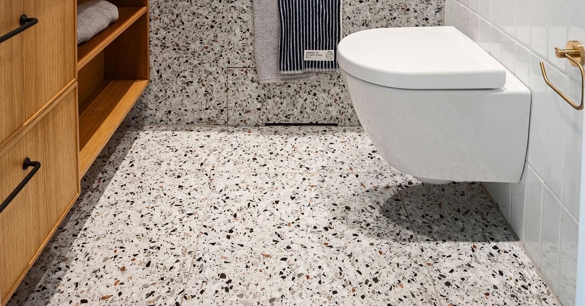 Bathroom floor pattern